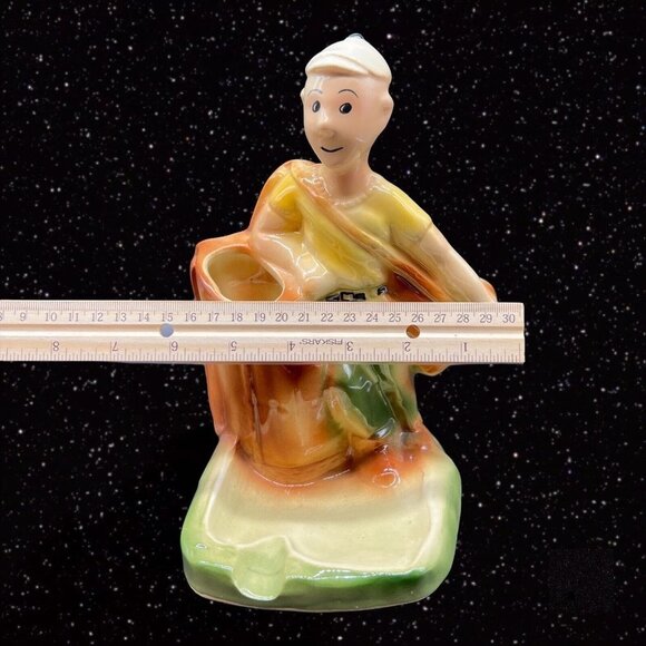 Golf Caddy Holder Caddie Laddie Jerks Socks Cincinnati Pottery Ashtray Vintage - Picture 9 of 10